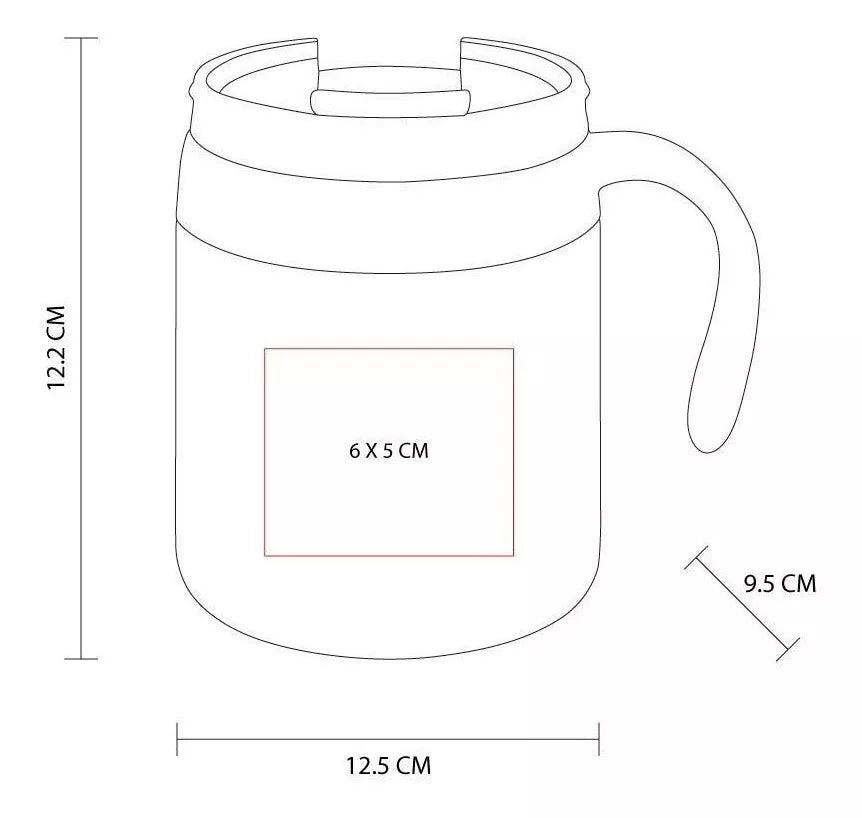 Taza Termo 350ml Negro Plastico Y Acero Inoxidable