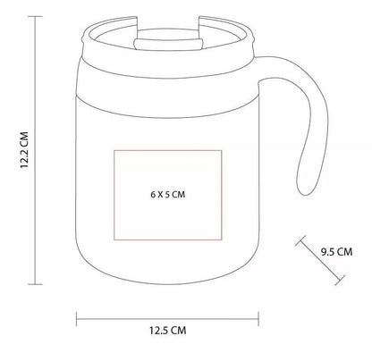 Taza Termo 350ml Negro Plastico Y Acero Inoxidable