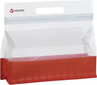 2 Bolsa Plástico Hermética Velcro® Almacena Zip Reusable