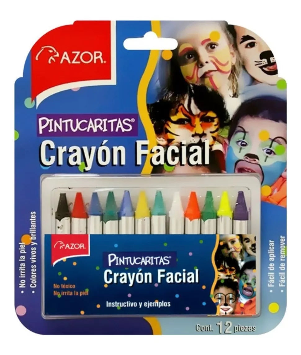 12 Crayon Pintura Facial Pinta-caritas Pintucarita Stafford