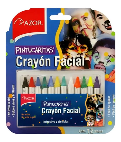 12 Crayon Pintura Facial Pinta-caritas Pintucarita Stafford