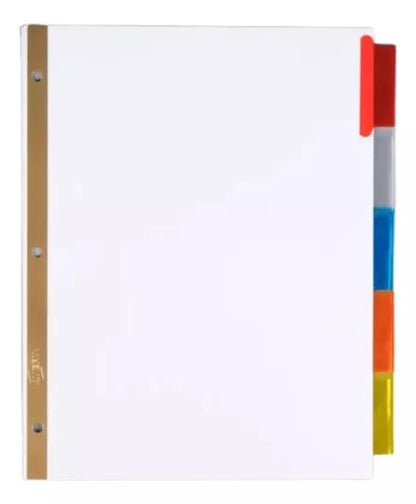 5 Separadores Carpeta Insertable C/pestañas Avery Multicolor