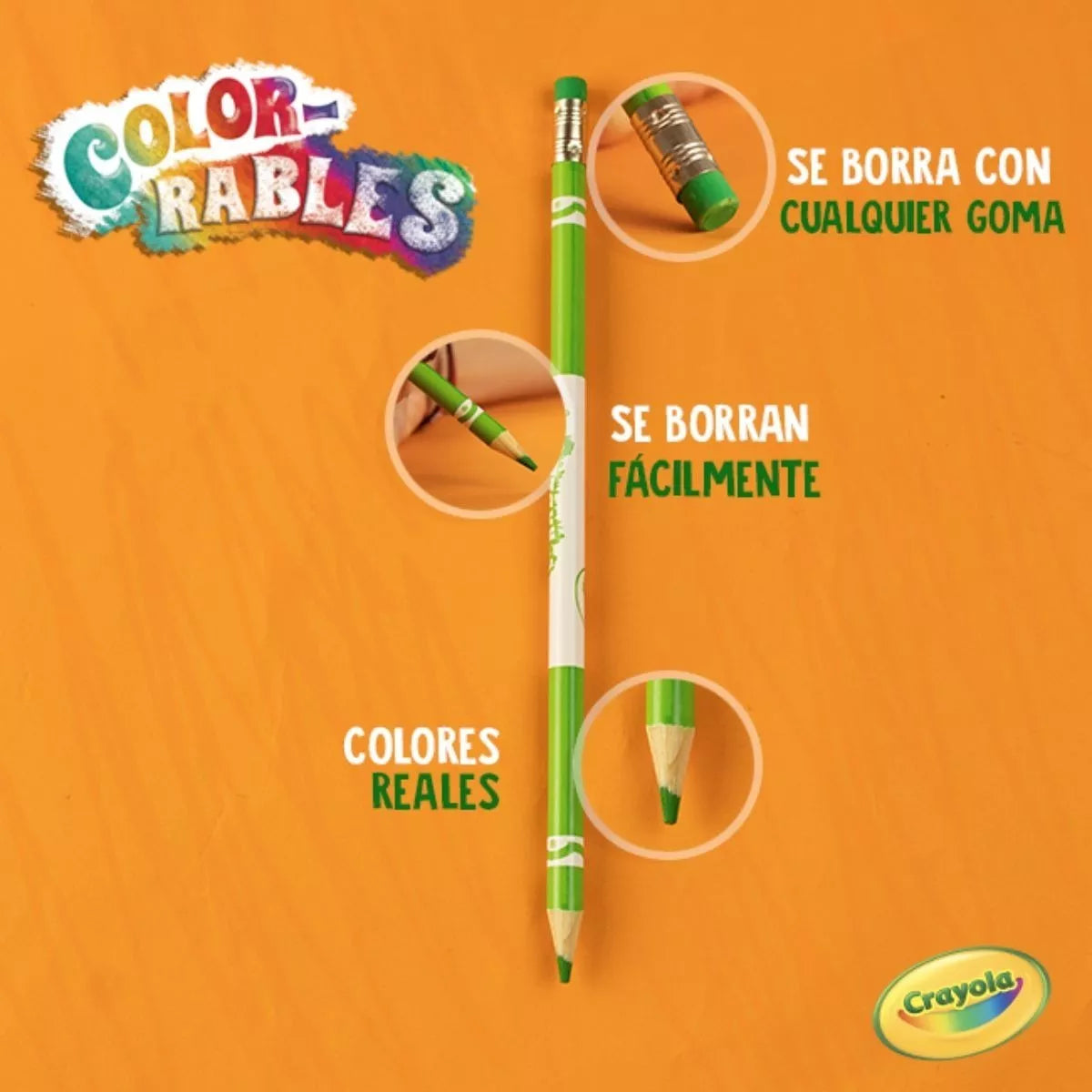 Lápices De Colores Crayola Borrables Fácil Borrado 12 Piezas