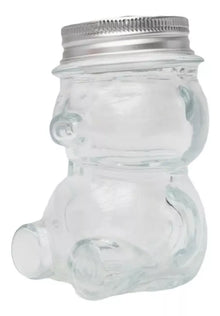 12p Frasco Vidrio Osito Dulcero Regalo Bautizo Recuerdo