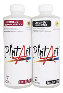 Resina Cristart Ultravioleta (a+b) Pintart 250ml Epoxica