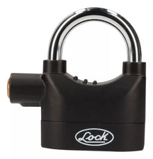 Candado Alarma Lock Doble Cerrojo 70 Mm Negro Llave Puntos