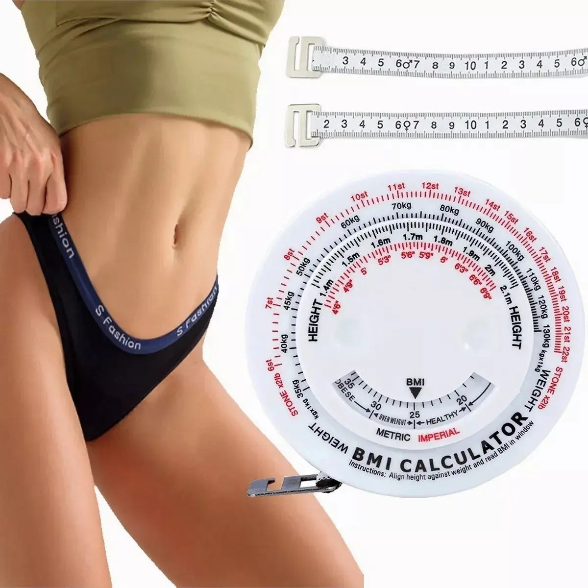 Cinta Metrica Masa Corporal Slim Promoopcion - Promoopcion - vista lateral