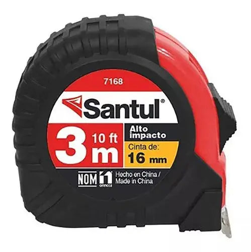 Flexometro Alto Impacto 3m 16mm Santul Resistente Impacto - Marchante MX