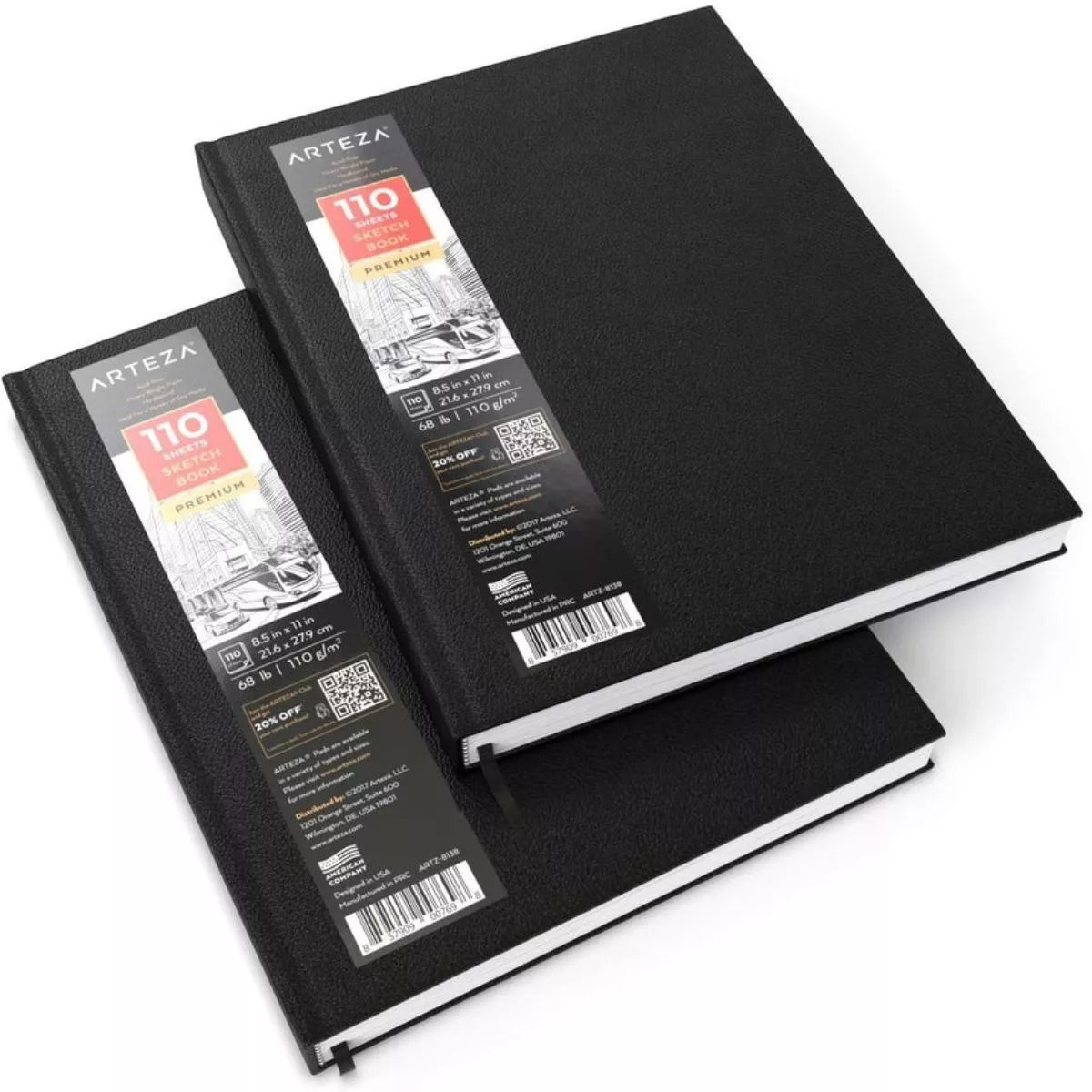 2 Sketchbook Cuaderno Dibujo 110h P Dura 21.6x27.9 Arteza