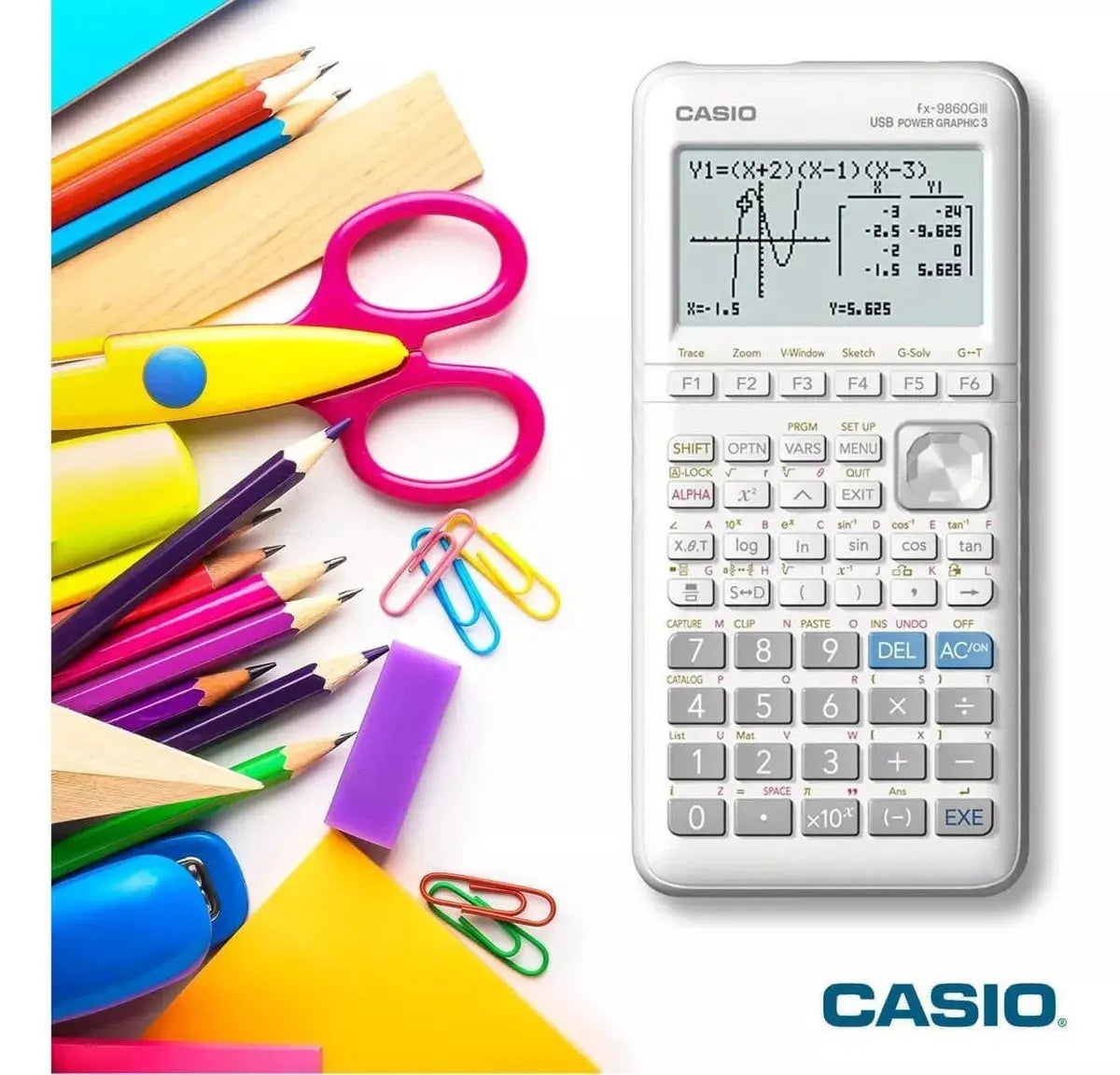 Calculadora Graficadora Casio Fx-9860giii Más 2900 Funciones - Casio - vista trasera