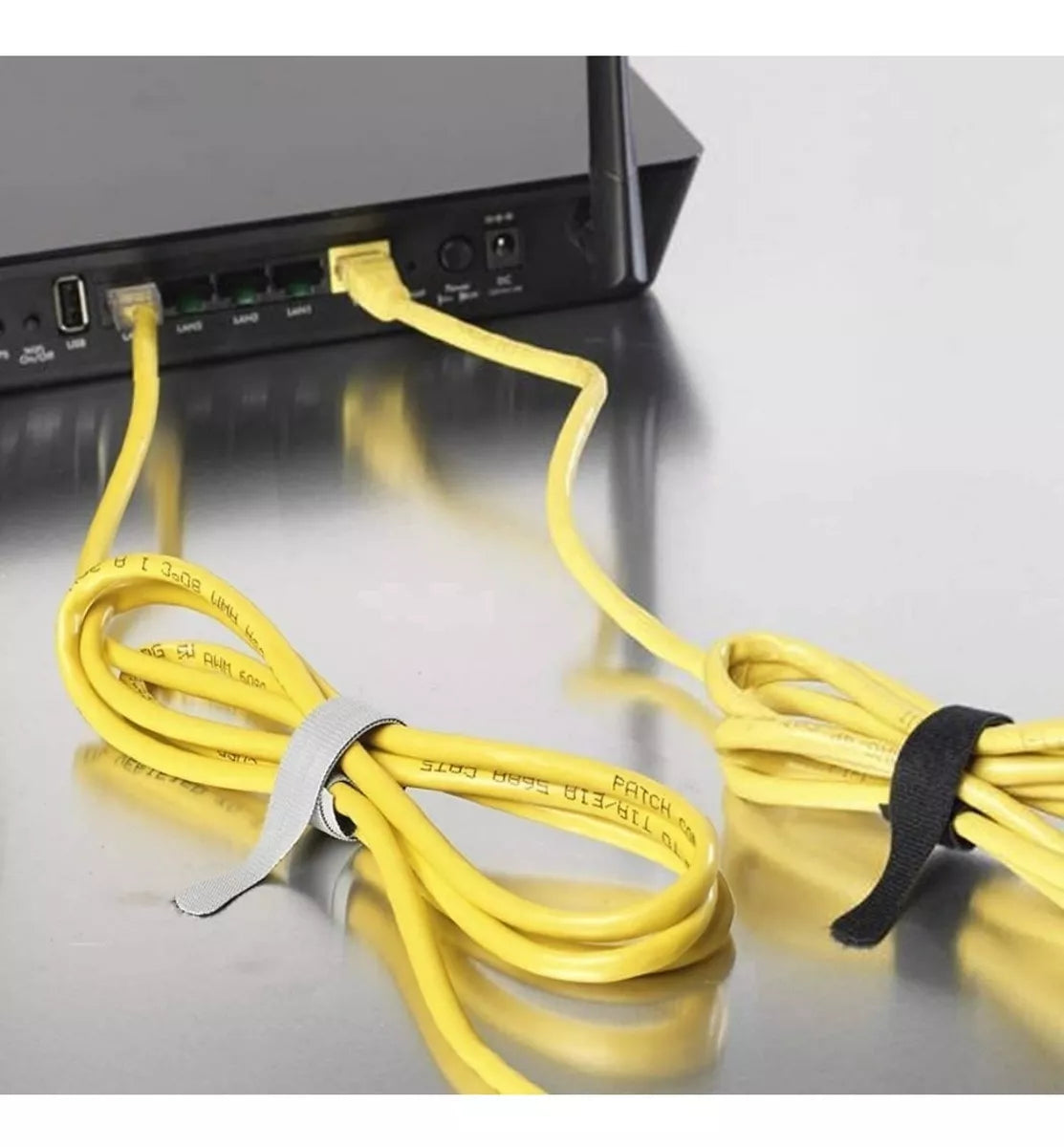 50pz Correa Organizadora Velcro Amarre Cables Sujeción