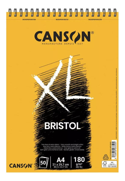 Cuaderno De Dibujo Satinado Canson Xl Bristol 21x29.7cm 50h