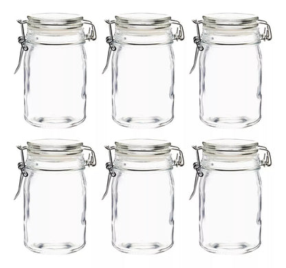 Set 6 Brocalito Vidrio Envase Redondo Regalo Dulcero 200ml