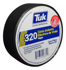 Cinta Vinilo Aislamiento Tuk 19mm X 9m Negro Uso Domestico