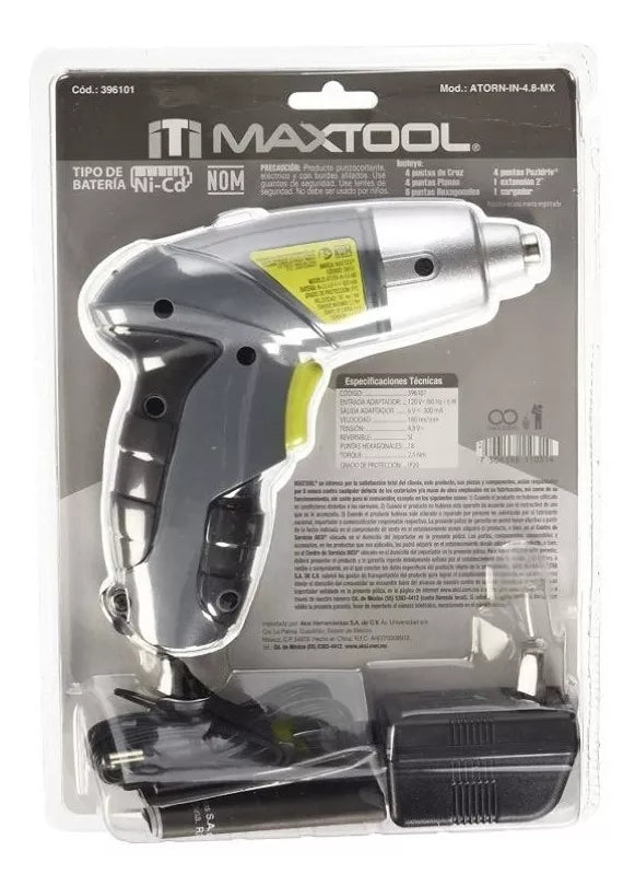 Atornillador Inalambrico 4.8v Aksi Tipo Pistola Ergonómico