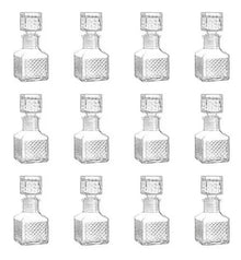 Juego 12 Licoreras Vidrio Cristal Mini Rodas 65 Ml Agua Vino