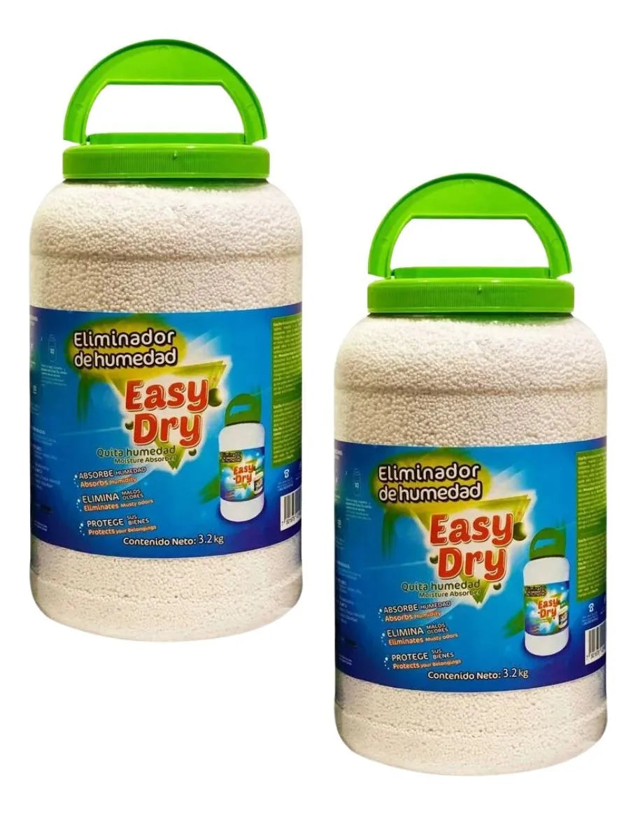 2 Pz Eliminador Humedad Olores Easy Dry 3.2 Kg