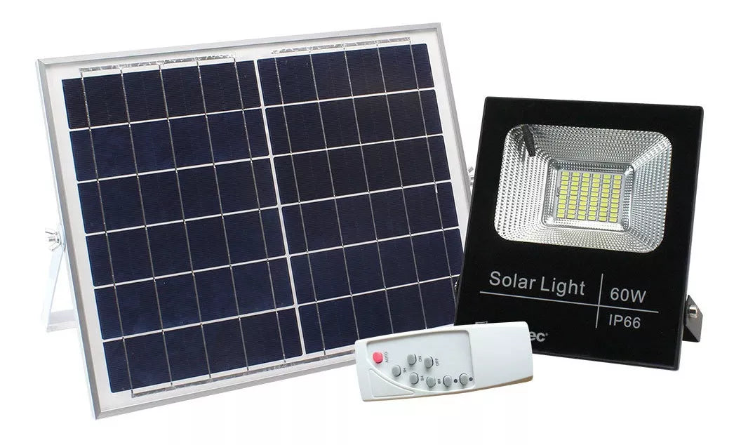 Reflector Solar Led Sanelec 60w Control Remoto Exteriores - Marchante MX