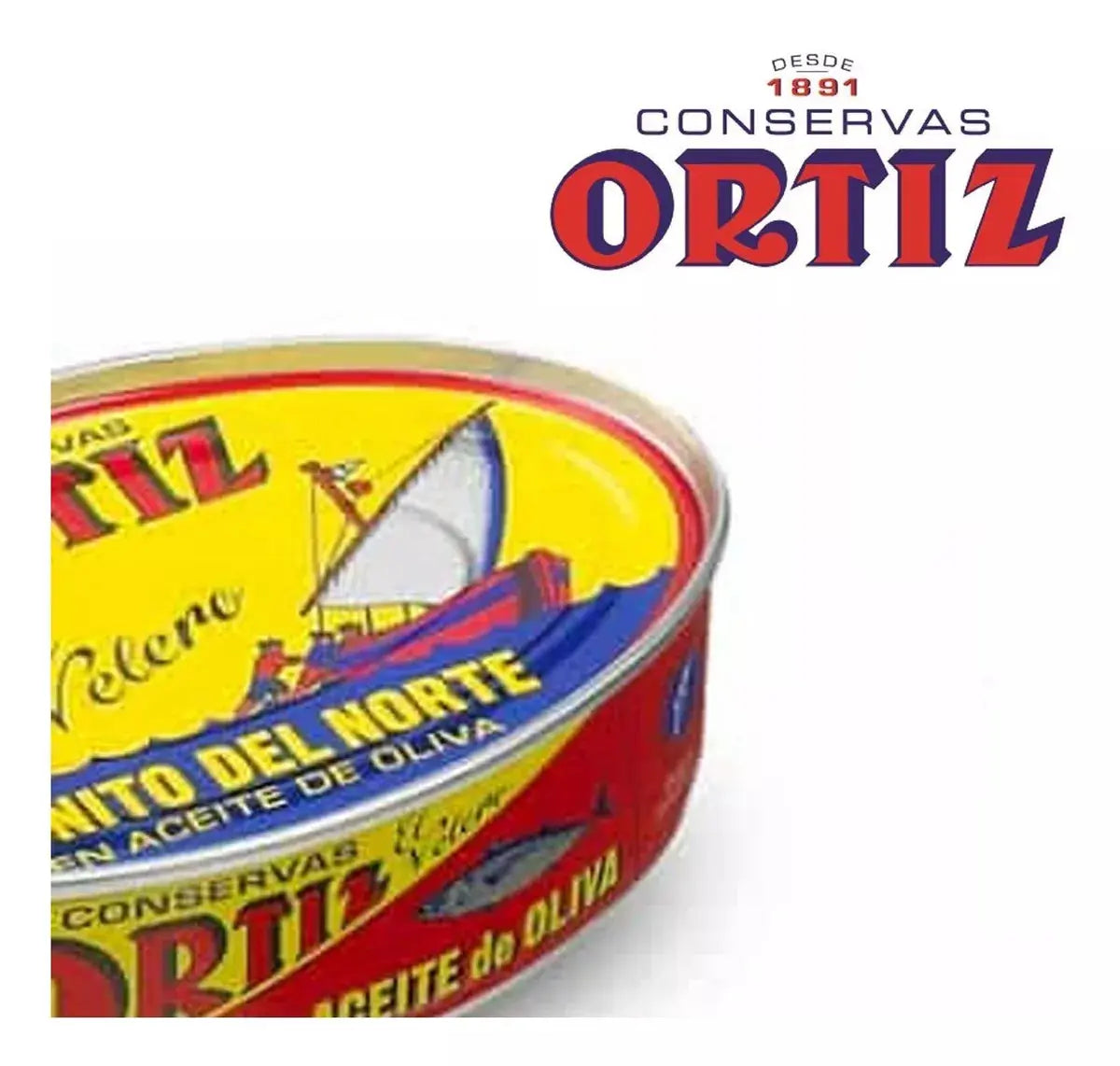 Atún Blanco en Aceite de Oliva 112g - ortiz - vista lateral