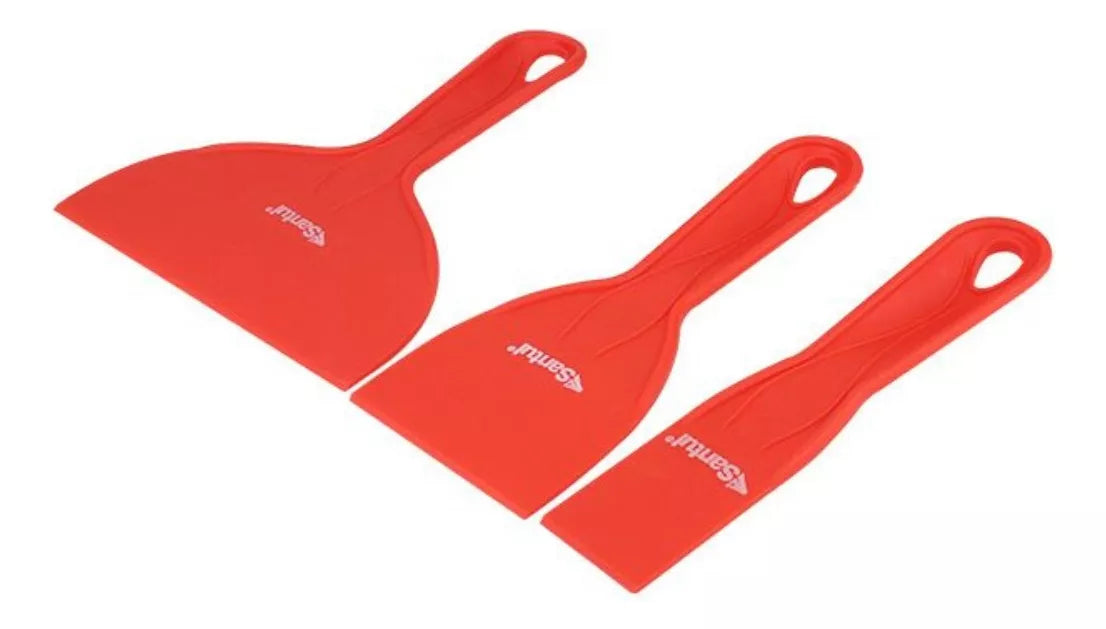 Juego Espátulas Plásticas 3 Pzs Santul Resistencia Solventes