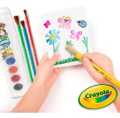 Acuarelas 8 Colores Pastillas Crayola Escolares Lavables - Crayola - vista trasera