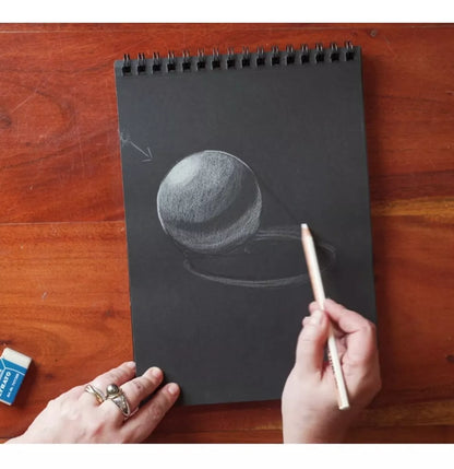 Canson Cuaderno Dessin Noir Negro Block Dibujo A4 21x29.7