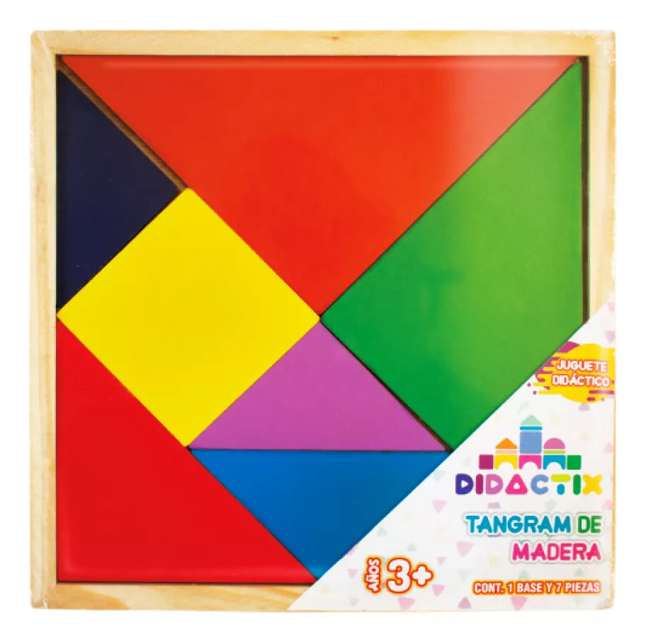 Tangram Dix Madera Grande Didactico Infantil