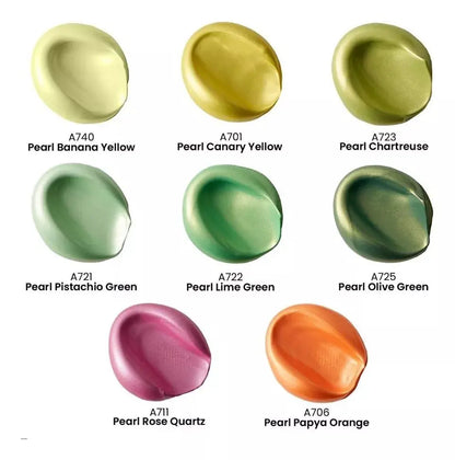 Set De 8 Pinturas Acrilicas Metalicas Brillo Floral Arteza - Arteza - vista lateral