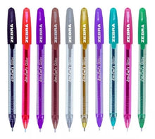 Estuche 10 Boligrafos Gel Zebra Colores Brillantes Escolar