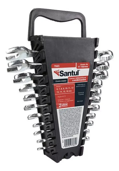 11pzs Llaves Combinadas Santul Milimétricas 6-16mm Acero - Santul - detalle
