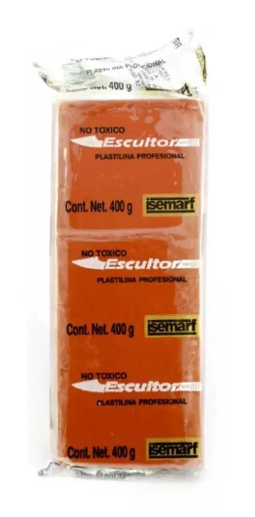 Plastilina Escultor Isemarf 400gr Barra Clay Color A Escoger Terracota - Isemarf - vista lateral