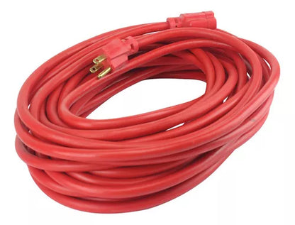 Extensión Roja Tres Contactos 15m Sanelec Uso Rudo Calibre12