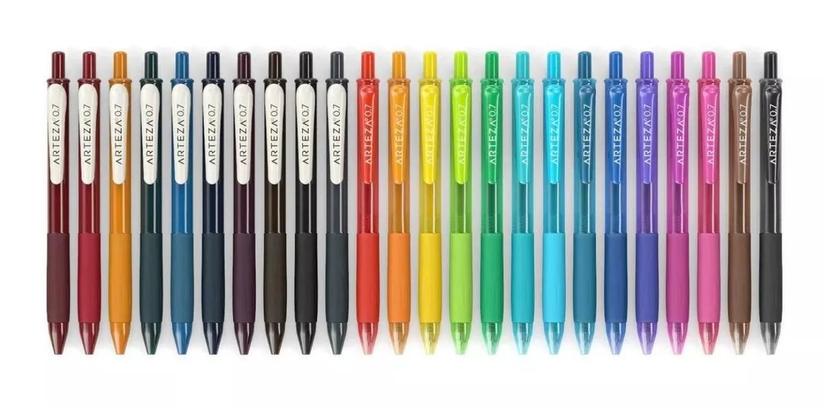 24 Plumas Gel 14 Tono Brillante 10 Vintage Lettering Arteza