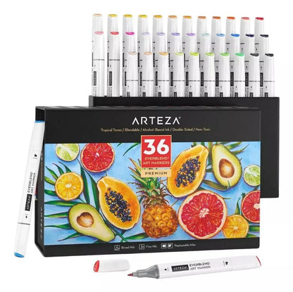 36 Rotuladores Tonos Tropicales Arteza Everblend Ultra Art - Coveme - vista lateral
