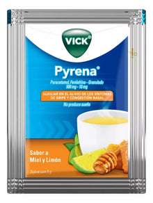 Vick Pyrena Auxiliar Antigripal Sabor Miel Y Limón 5 Sobres
