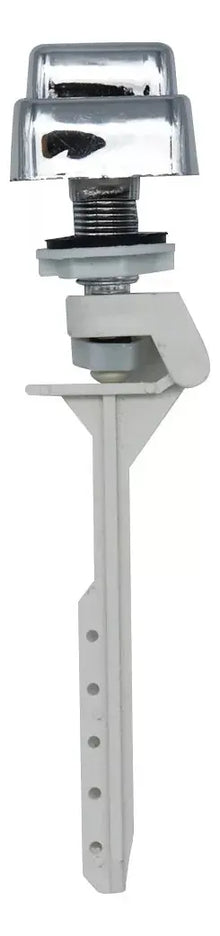 Boton Lateral Cuadrado Meer Palanca Descarga Wc Plateado - CNX - vista trasera