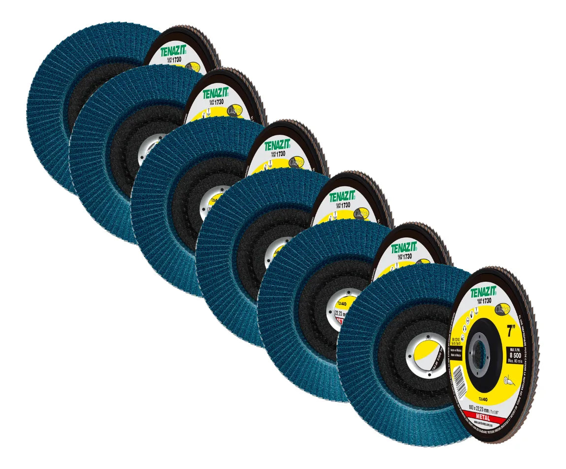 10 Piezas Disco Laminado Tenazit 1730 7x7/8 G-40 Zirconio