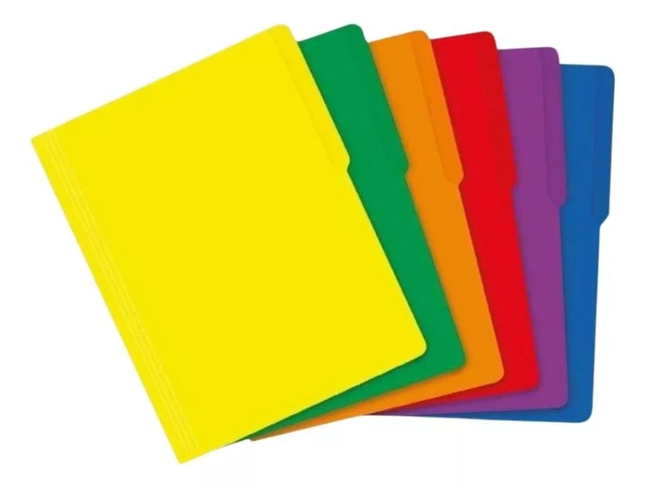 25 Folders Carta Paquete Surtido Eurocolors Colores Intensos