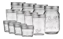 Set 12pz Mason Jar Ball Boca Regular 4oz, 8oz Y 16oz