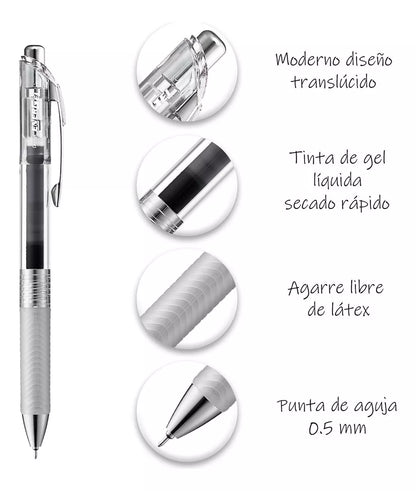 Bolígrafo Pentel Infree Bln75tl Tinta Gel Líquida 0.5mm