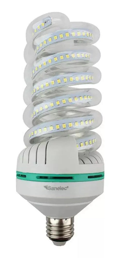 Foco Led Tipo Twister Sanelec Luz Fria 40 W Base E27 3400lm - Sanelec - vista lateral