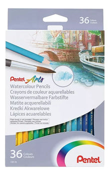 36 Lápiz Color Acuarelable Pentel Arts Profesionales Arte