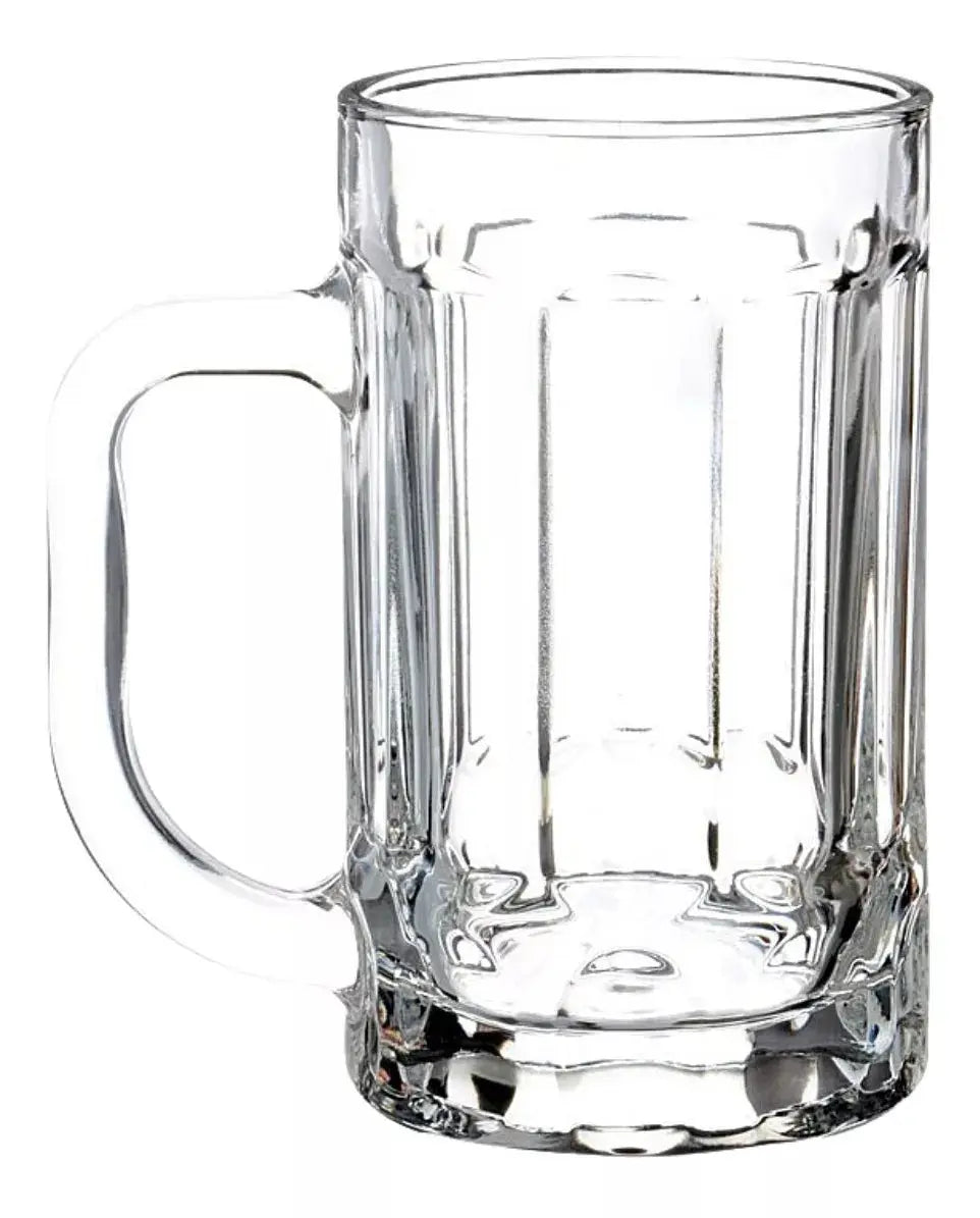 6pz Tarro Cervecero Líneas 400ml Cerveza Micheladas Vaso - Vittori - detalle