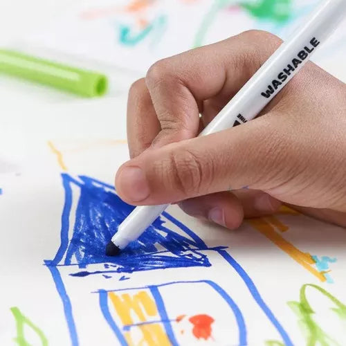 42 Plumones Niños Marcador Dibujo Punta Fina Lavables Arteza