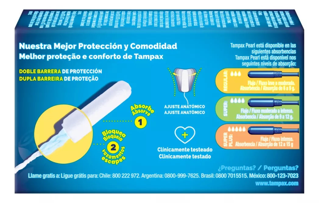 Tampax Pearl Caja Con 8 Absorbentes Internos - Marchante MX