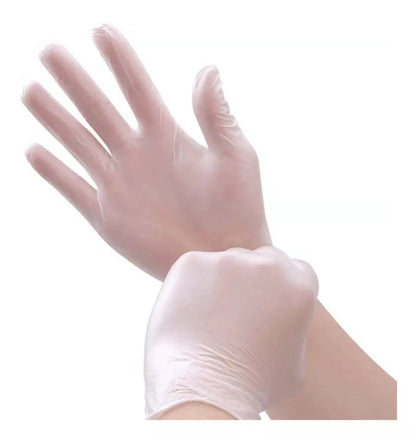 100 Guantes Vinil Transparente Sin Polvo Desechable Alyger - Alyger - detalle