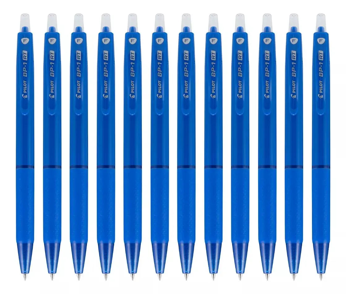 Caja 12 Boligrafos Pilot Plumas Bp1 Rt Retractil Punto Fino Color De La Tinta Color Color Del Exterior Azul - Marchante MX
