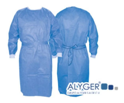 10pz Bata Quirúrgica Cirujano Desechable Esteril Puño Alyger
