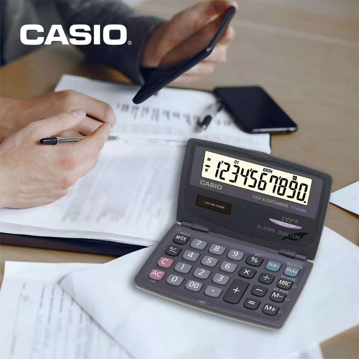 Calculadora Portatil Casio Sl-210te 10 Dígitos Plegable