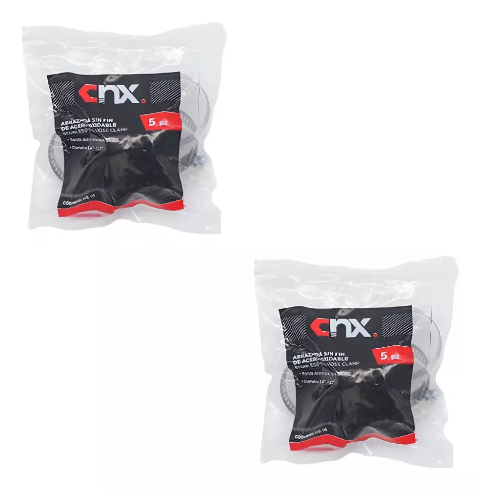 10 Piezas Abrazadera Sin Fin Cnx Acero 1 1/2'' - 2 1/4'' - CNX - empaque